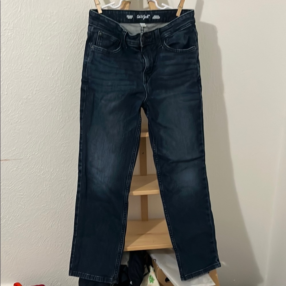 Cat & Jack Dark Wash Boys Jeans - Navy Blue